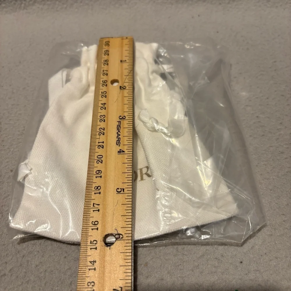 Dior White Drawstring Pouch